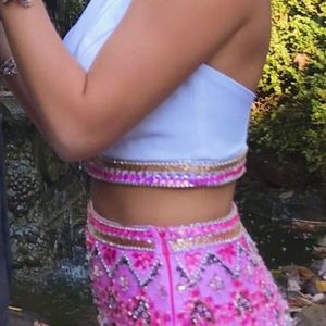 beautiful two piece hoco dress